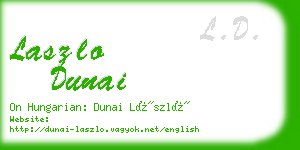 laszlo dunai business card